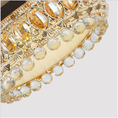 Ventilador de techo con luz de cristal dorado de lujo DecorBites™ de 42 pulgadas con control remoto