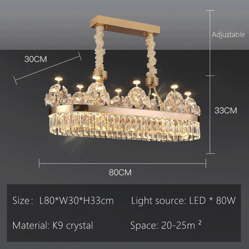 Lámpara de techo de cristal de lujo DecorBites™ - Elegante lámpara colgante para la sala de estar