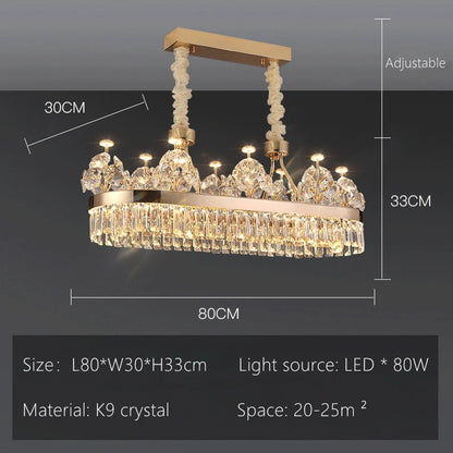 Lámpara de techo de cristal de lujo DecorBites™ - Elegante lámpara colgante para la sala de estar