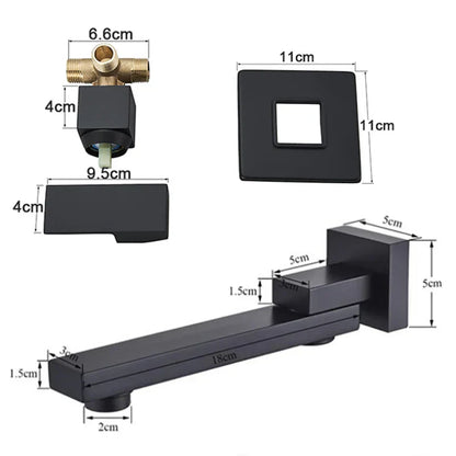 DecorBites™ Brushed Gold Wall Mounted Basin Faucet with Rotating Mixer