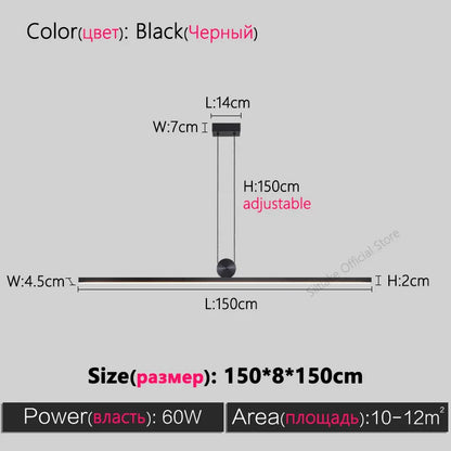 DecorBites™ Black Chandelier: Modern Nordic Design for Dining Room, Bar, and Kitchen Island