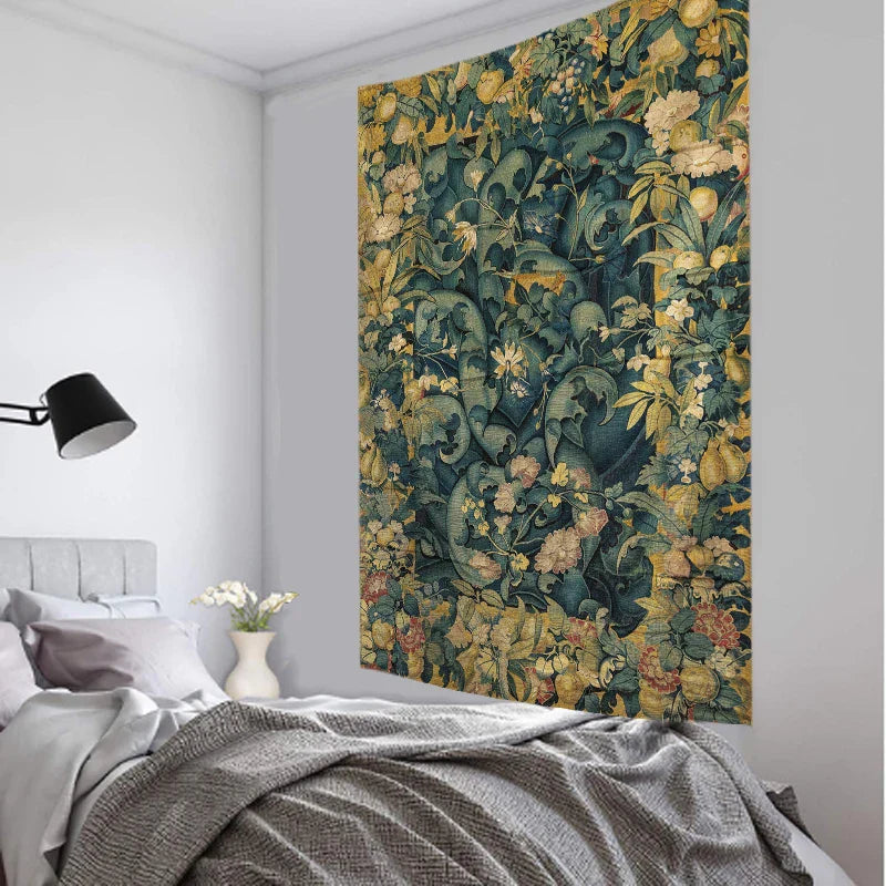 Decobites Tropical Leaves Botanical Tapestry - Mystical Boho Home Decor