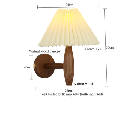 Decorbites™ Luz de pared LED de PVC caqui | Decoración de sala de estar estilo loft | Diseño de madera de nogal vintage
