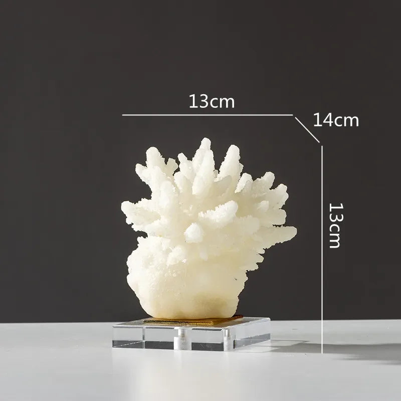 DecorBites™ Coral Resin Sculpture: Colorful Crystal Ornaments for Home Decor