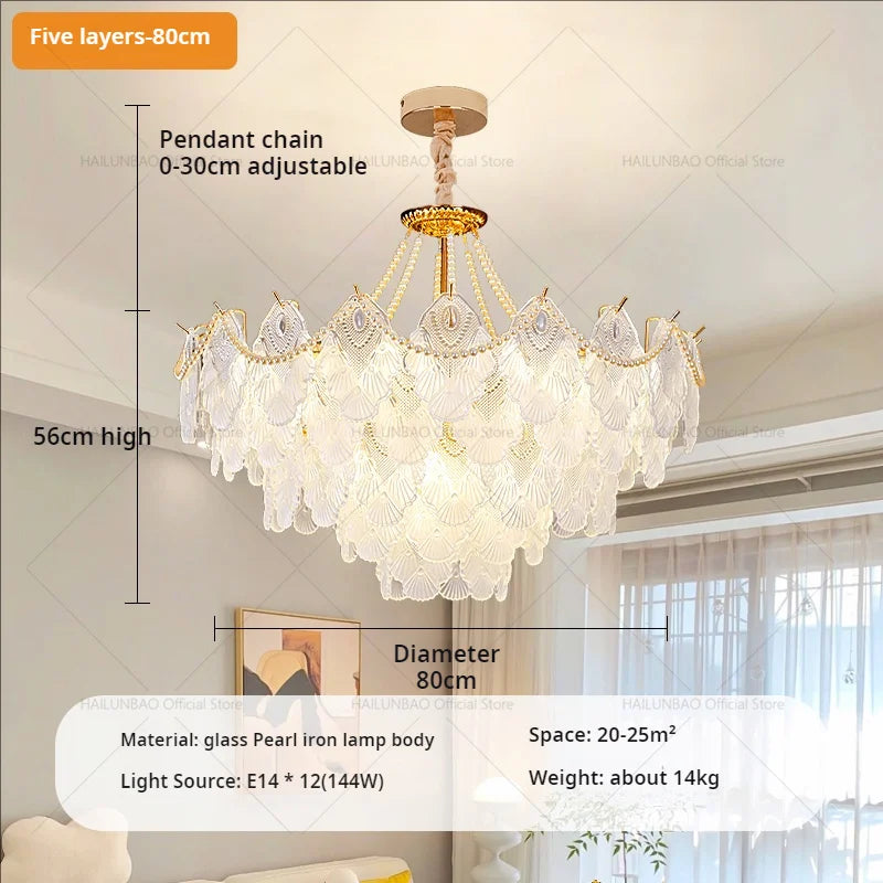 DecorBites™ Crystal Chandelier: Luxury Living Room Lighting for Elegant Home Decor