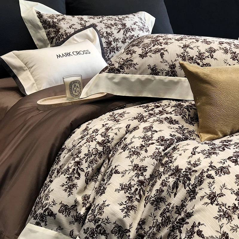 DecorBites™ Egyptian Cotton Bedding Sets for Queen King Ru Size Bed Linens