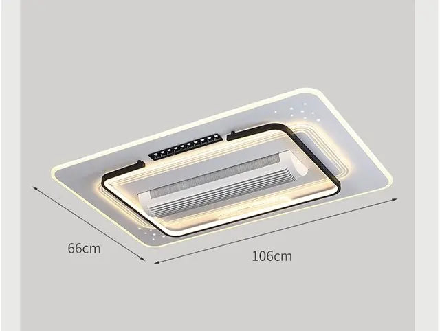 DecorBites™ Bladeless LED Ceiling Fan Light: Modern Invisible Fan Lamp for Bedroom & Living Room