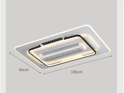 DecorBites™ Bladeless LED Ceiling Fan Light: Modern Invisible Fan Lamp for Bedroom & Living Room