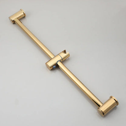 DecorBites™ Gold Finished Handheld Shower Rod Wall Mounted Double Hole Taps