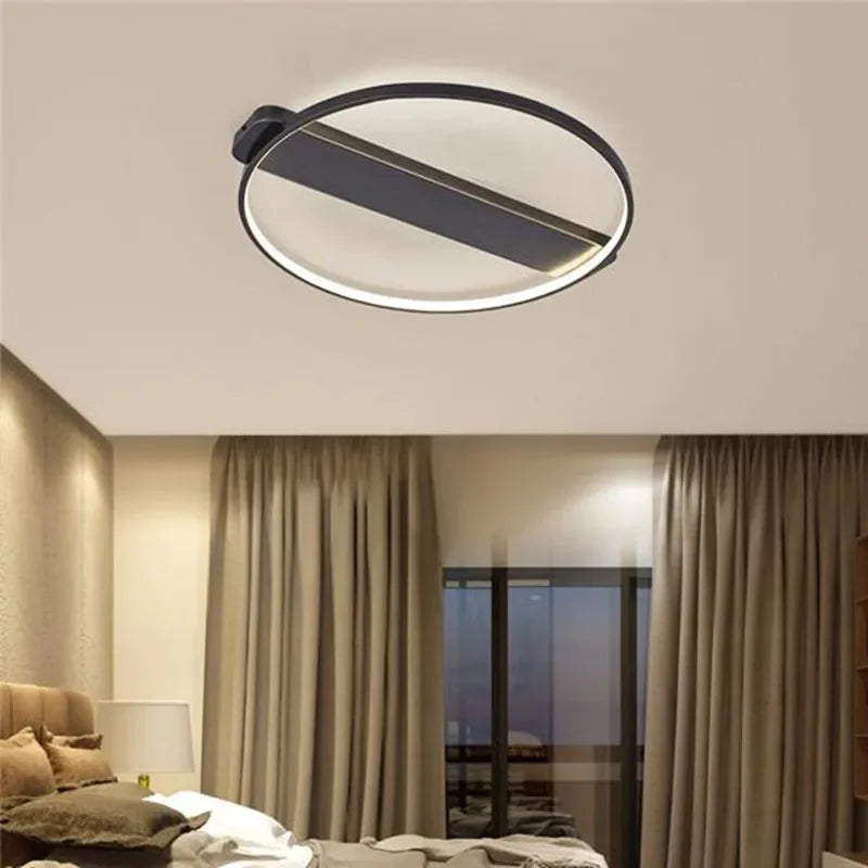 Decorbites™ Lámpara de Techo de Cobre Luxe: Lámpara Circular Minimalista para Dormitorio con Estilo Elegante