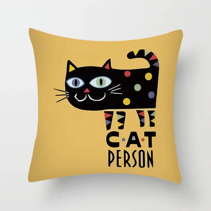 DecorBites™ Hello Cat Pillow Cover - Modern Design for Home Decor - Cute & Cozy
