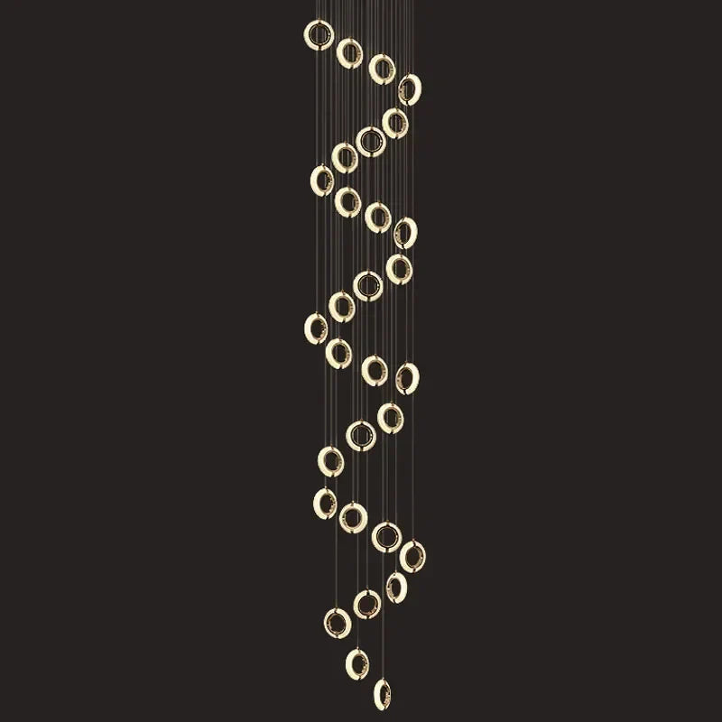 DecorBites™ Crystal Gold LED Chandelier Modern Luxury Ceiling Lamp