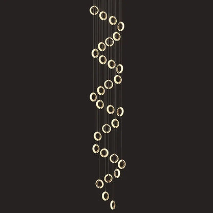 DecorBites™ Crystal Gold LED Chandelier Modern Luxury Ceiling Lamp