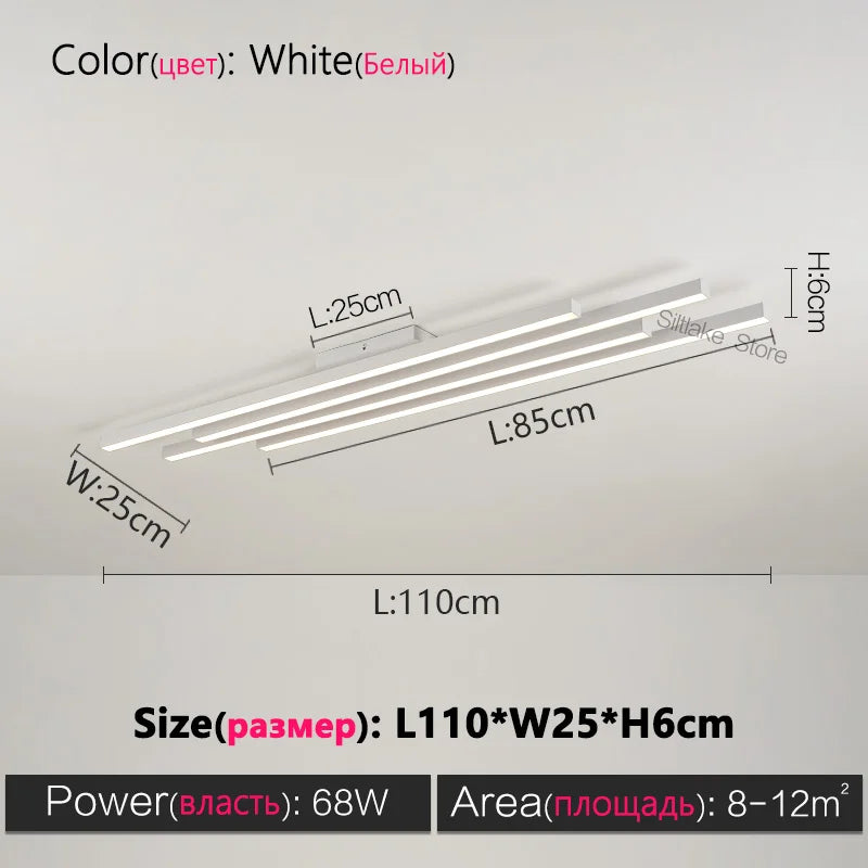 ثريا ديكوربايتس™ السوداء ذات الإضاءة LED بتصميم بسيط لغرفة المعيشة