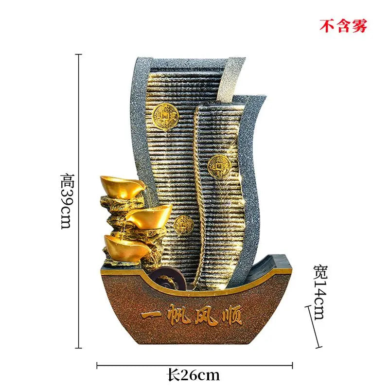 DecorBites™ Circulating Water Fountain: Office & Living Room Wealth Attracting Decoration