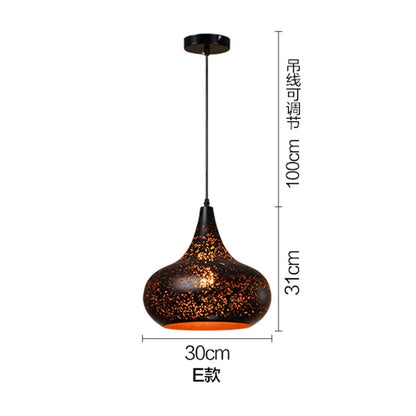 DecorBites™ Etched Iron Chandelier Pendant Light Fixture for Dining and Living Room