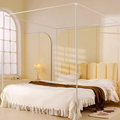 DecorBites™ Large Space Mosquito Net with Bracket. Encrypt Mesh, Insect-Proof Bed Curtain for Household.
