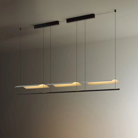 DecorBites™ LED Iron Art Chandelier: Nordic Minimalist Design with Long Lights for Office