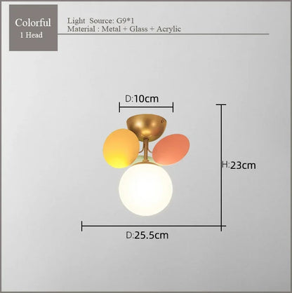 DecorBites™ Frost Glass Ceiling Chandelier for Home Indoor Lighting