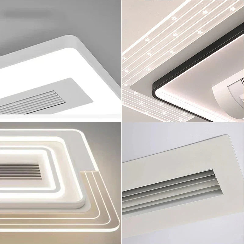 DecorBites™ LED Bladeless Ceiling Fan with Remote Control for Modern Living Room