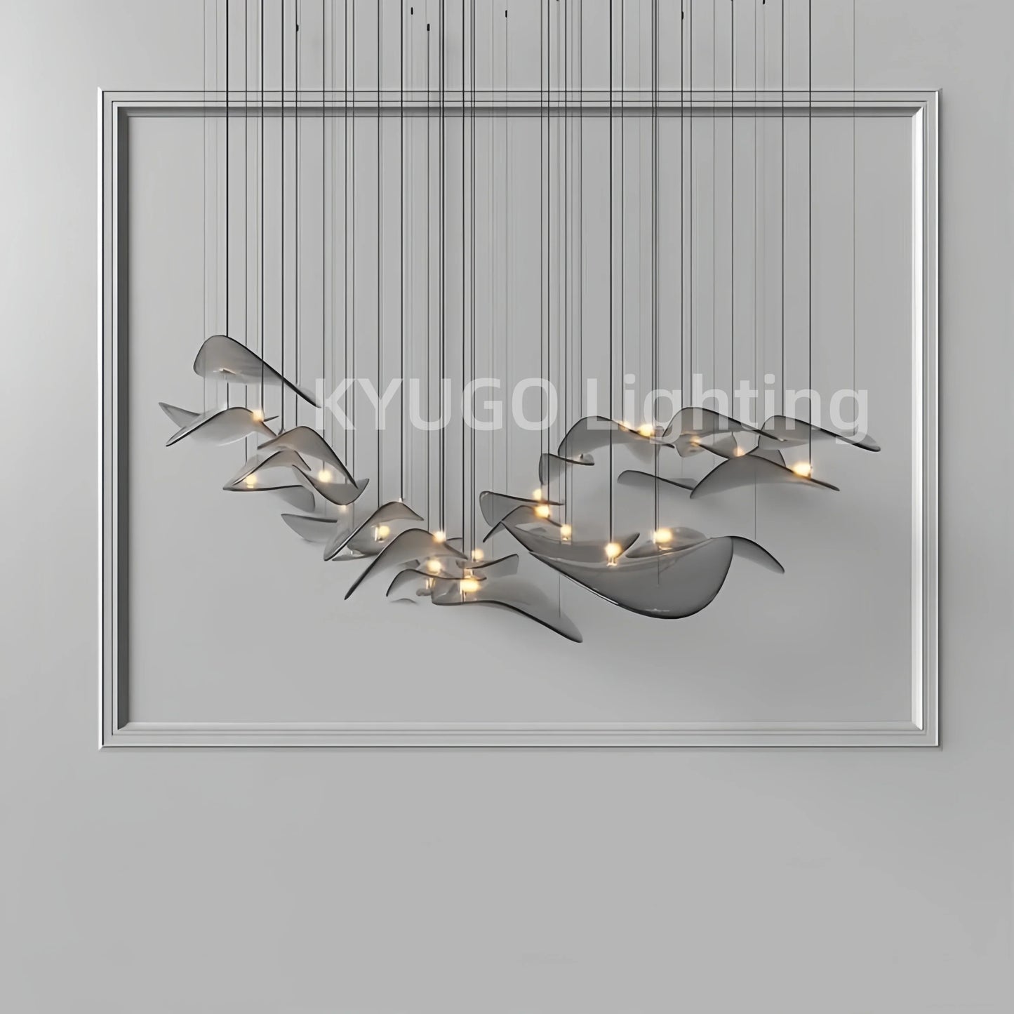 Nordic Lotus Leaf Art Glass Pendant Light