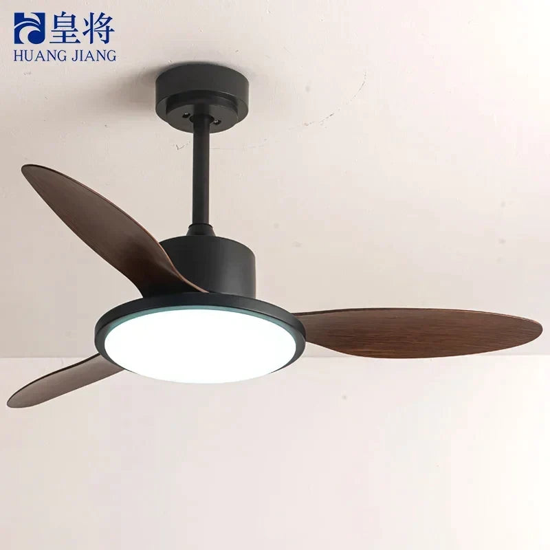 مروحة سقف DecorBites™ بتصميم عصري LED مقاس 42 بوصة مع جهاز تحكم عن بعد وشفرات من الخشب الرقائقي