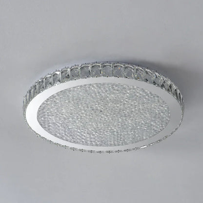 DecorBites™ Crystal Round LED Ceiling Chandelier - Modern Stainless Steel Light