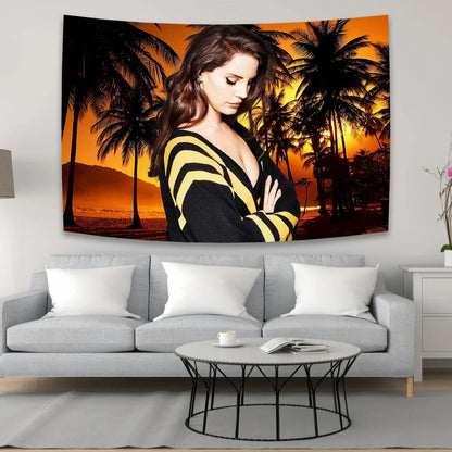 DecorBites™ Lana Del Rey Hippie Aesthetic Tapestry Wall Hanging Home Décor