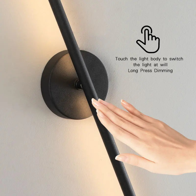 DecorBites™ Dimmable LED Wall Sconce Black Wall Lighting for Bedroom Living Room