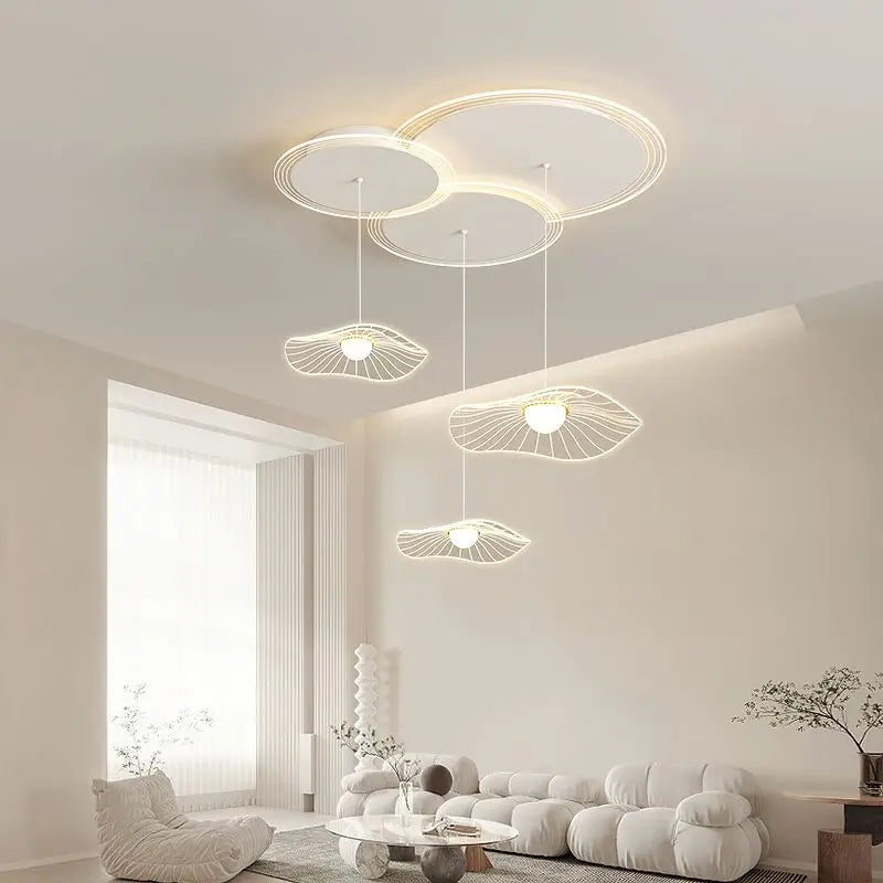 DecorBites™ Lotus Leaf LED Pendant Light for Modern Minimalist Living Room, Bedroom, and Dining