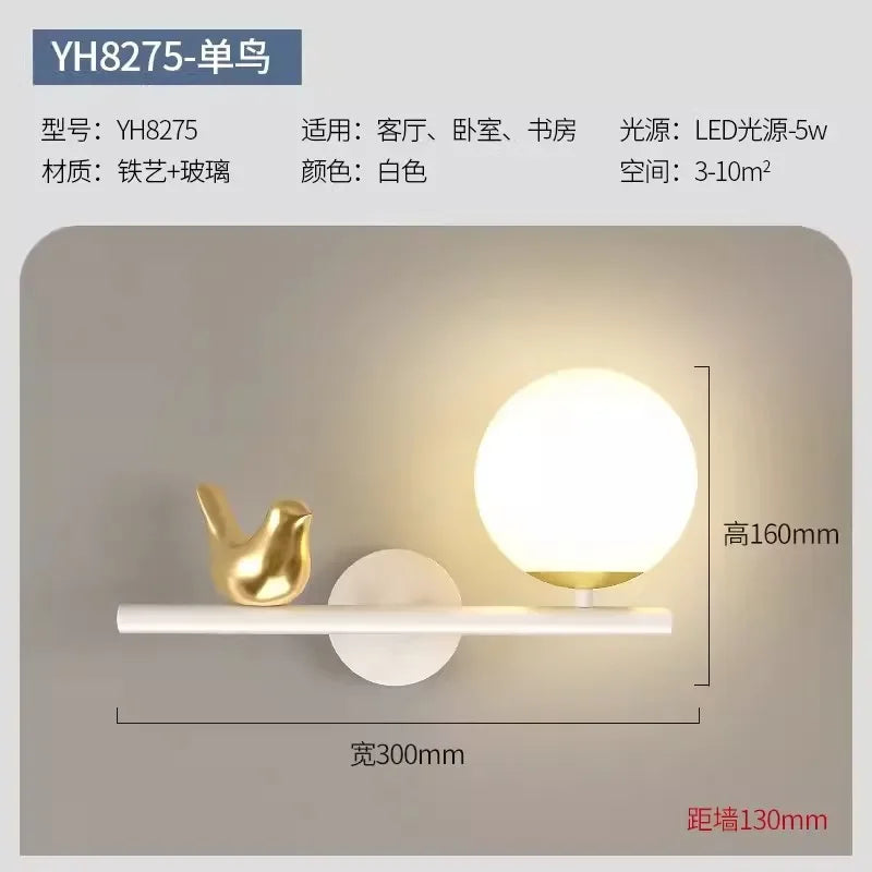 DecorBites™ Bird Wall Lights: Modern LED Nordic Living Room Lighting