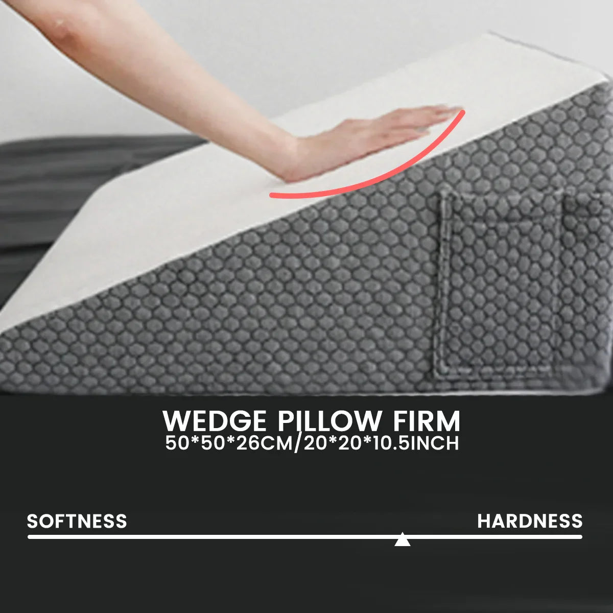 Decobites Sleep Support Wedge Pillow - Triangle Air Layer Memory Foam Bed Wedge