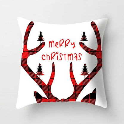 DecorBites™ Christmas Cushion Cover 45x45cm Xmas Pillowcase for Sofa - Happy New Year 2023
