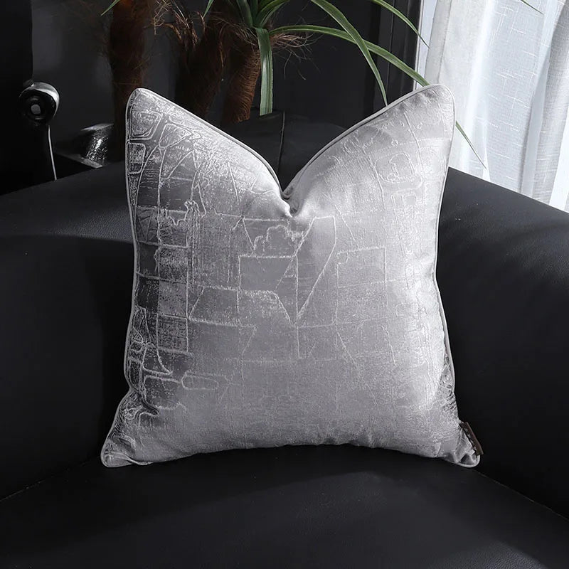 Fundas de almohada lumbar DecorBites™ de satén dorado esmerilado - Fundas de cojín de sofá de lujo