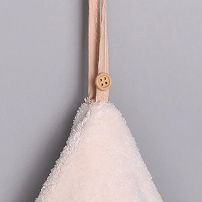 Toalla de mano DecorBites™ Coral Velvet: Redonda, de diseño adorable, súper absorbente y suave para el baño.