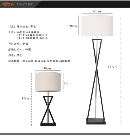 DecorBites™ Iron Table Lamp: Nordic Style for Living Room, Bedroom, Hotel Decor