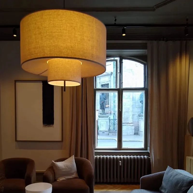 DecorBites™ Bohemia Fabric Pendel Lamp: Handmade French Design for Home, Office, and Hotel