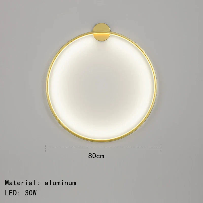 Decorbites™ Anillo Dorado Negro LED Luz de Pared para Salón Dormitorio Lámpara de Pared