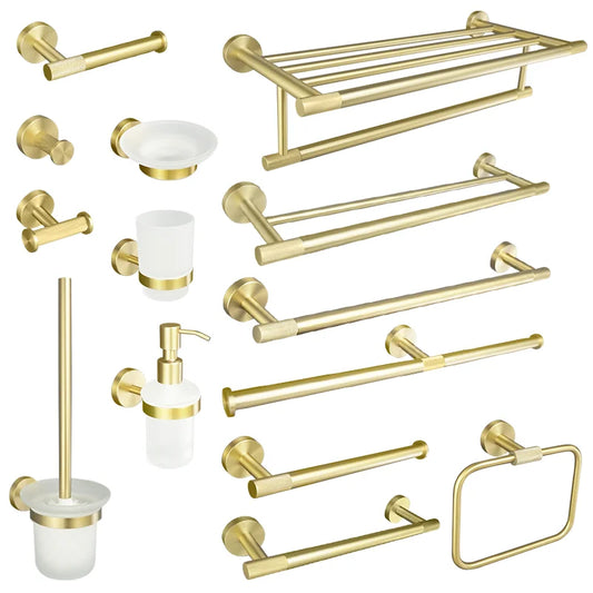 DecorBites™ Brushed Gold Bathroom Accessories Set