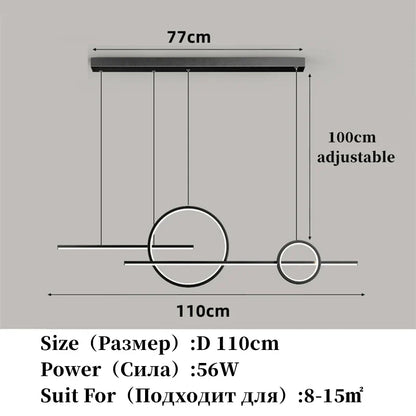 DecorBites™ LED Restaurant Chandelier: Modern Nordic Design Ceiling Pendant Lights for Living & Dining Rooms