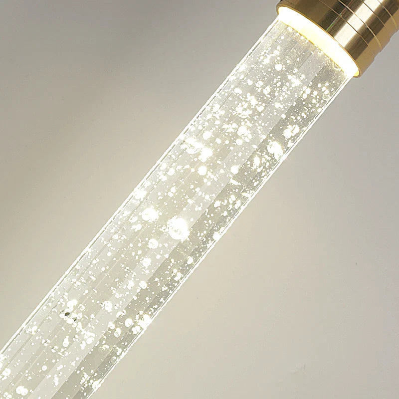 Modern Gold Bubble Crystal Pendant Light