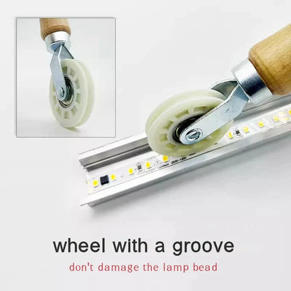 DecorBites™ LED Strip Light Installation Tool for Rubber Wheel Handle Roller & Aluminum Profile