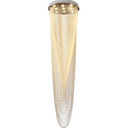 DecorBites™ Crystal Rotating Chandelier for Duplex Villa Living Room, Modern Loft Design