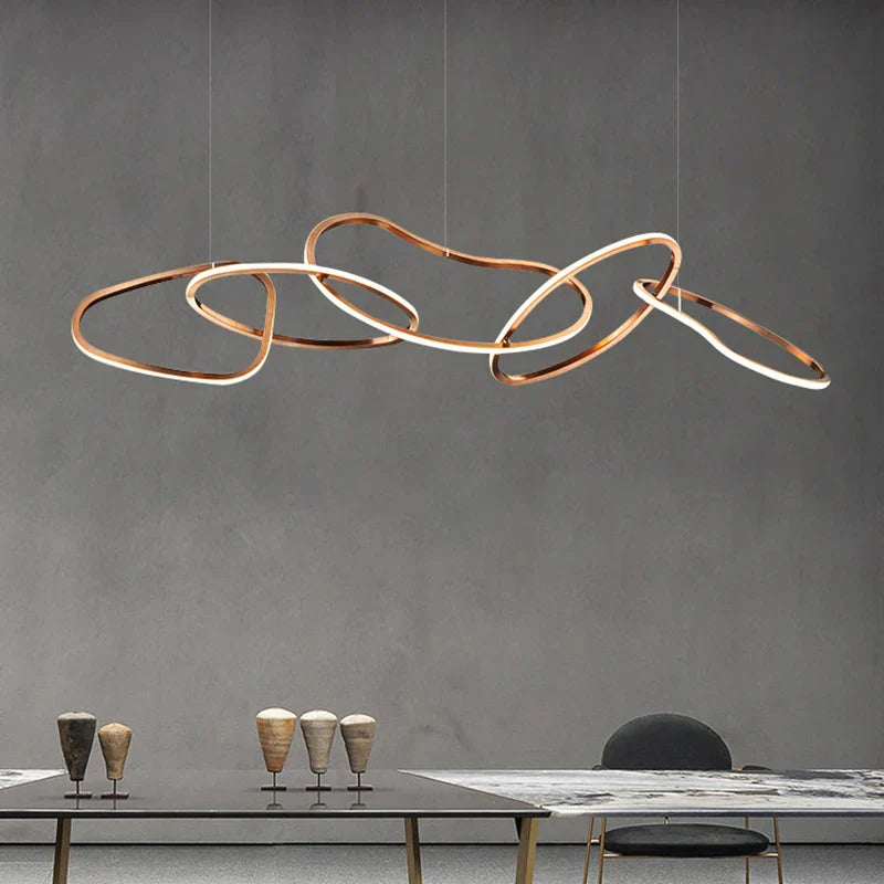 DecorBites™ LED Ring Chandelier for Living Dining Room - Postmodern Luxury Minimalist Art Lighting