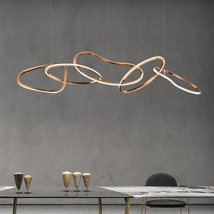 DecorBites™ LED Ring Chandelier for Living Dining Room - Postmodern Luxury Minimalist Art Lighting