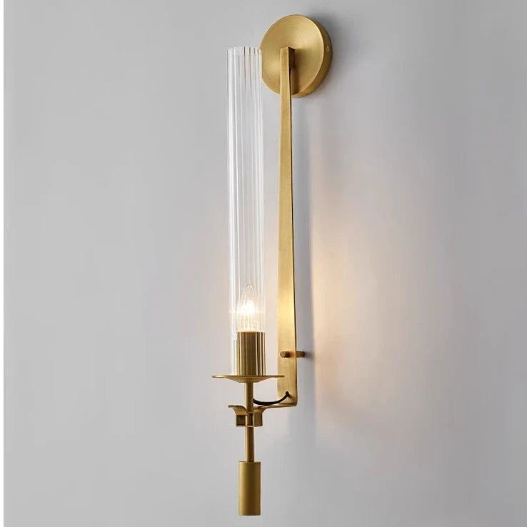 Aplique de pared de vidrio dorado Decorbites™: Iluminación moderna americana nórdica retro vintage para la decoración del hogar