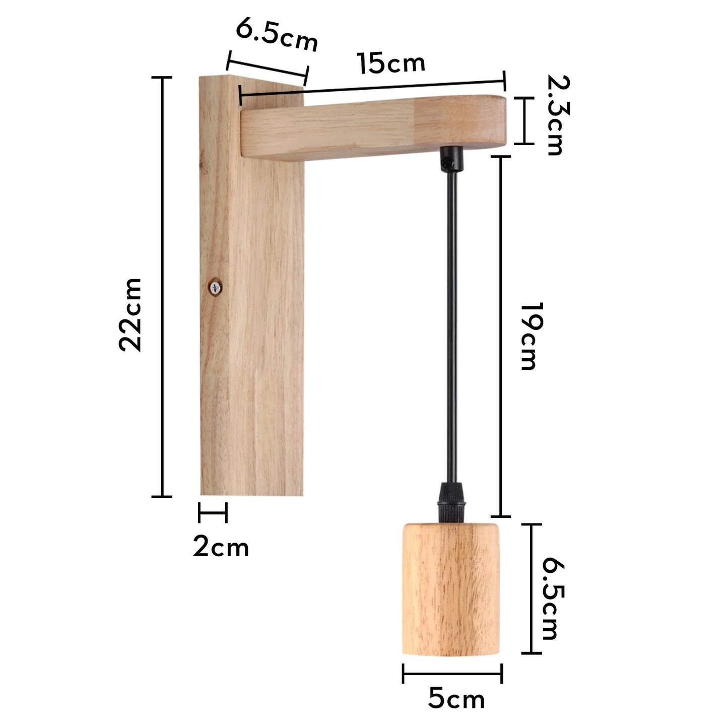 Decorbites™ Loft Amerikanisches Eisenholz Wandarmleuchte Vintage Käfigschutz Lampenschirm Armatur