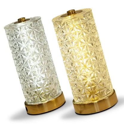 DecorBites™ Crystal Table Lamp: Modern Luxury Dimmable LED Desk Light for Living Room & Study
