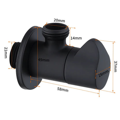 DecorBites™ Brushed Gold Corner Valve Water Control for Bathroom Taps