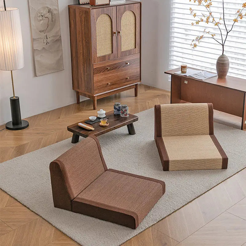 Decorbites™ Japanische Tatami-Stühle im Stil, Raumstühle, beinlose Stühle, Buchtfensterstühle, Stühle mit Rückenlehne